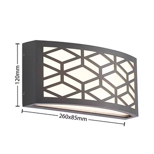 Lindby Jakari kinkiet zewnętrzny kątowy sześciokąt - Lampy ogrodowe - miniaturka - grafika 2