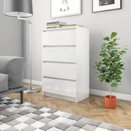 Komody - vidaXL Komoda na wysoki połysk, biała, 70 x 40 x 97 cm, płyta wiórowa - miniaturka - grafika 1