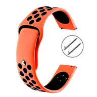 Akcesoria do smartwatchy - PASEK DO ZEGARKA 18MM – SILIKONOWY – czerwono-czarny - miniaturka - grafika 1