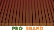 Pokrycia dachowe - Poliwęglan komorowy Pro Brand (wzmocniony) - , : 6000, , : 2100, , : 8, : Dymiony brąz - miniaturka - grafika 1