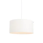 Lampy sufitowe - QAZQA Lampa wisząca biała klosz biały 50cm - Combi - miniaturka - grafika 1