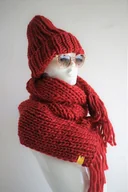 Apaszki i szaliki damskie - WOOLY długi wełniany szal- kolor do wyboru - miniaturka - grafika 1