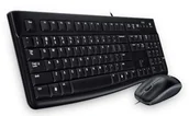 Zestawy myszka + klawiatura - Logitech Desktop MK120 klawiatura Dołączona myszka USB QWERTZ Słowacki Czarny 920-002549 - miniaturka - grafika 1