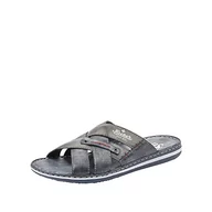 Klapki i japonki męskie - Rieker 21062 klapki męskie, Niebieski ocean asfalt 15, 40 EU - miniaturka - grafika 1