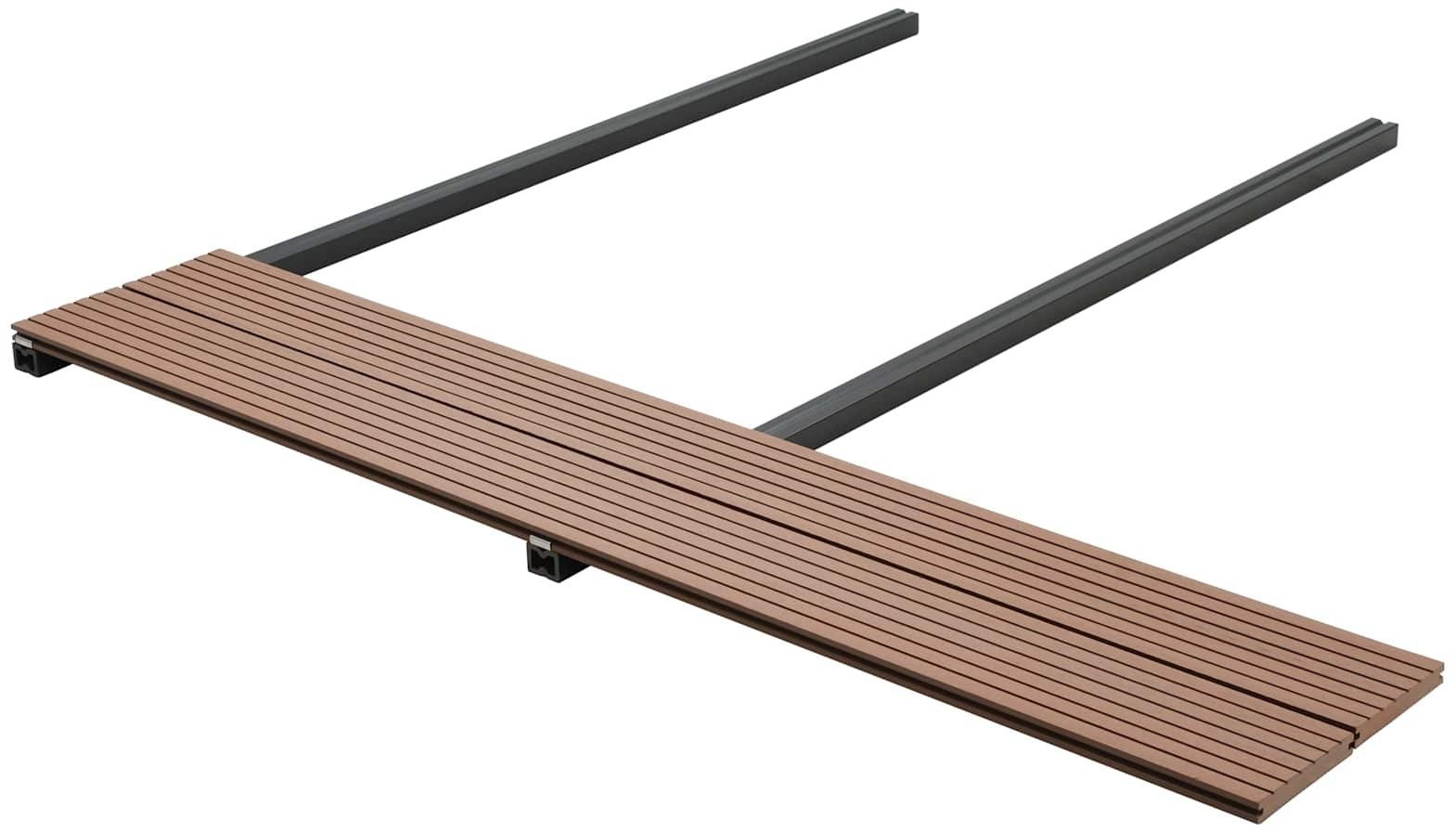 vidaXL Deska Tarasowa 4 pcs Jasny Brąz Kompozyt drewniano-plastikowy