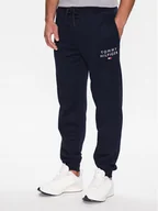 Spodnie sportowe męskie - Tommy Hilfiger Spodnie dresowe UM0UM02880 Granatowy Regular Fit - miniaturka - grafika 1