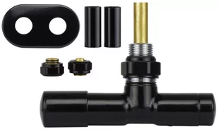 Zawór jednootworowy regulacyjny UNICO czarny błyszczący All in one lewy Pex - Zawory i kraniki Zawór jednootworowy regulacyjny UNICO czarny błyszczący All in one lewy Pex - Zawory i kraniki - miniaturka - grafika 1