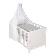 Łóżeczka i kojce - Białe łóżeczko z baldachimem 70x140 cm – Roba - miniaturka - grafika 1