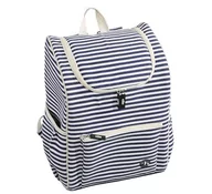 Torebki damskie - cilio Oceano plecak izolacyjny, pojemność 14 l, torba chłodząca z wyściełanymi szelkami, poliester, spieniona folia, plecak chłodzący z kieszenią przednią i 2 kieszeniami bocznymi | biało-niebieski - miniaturka - grafika 1