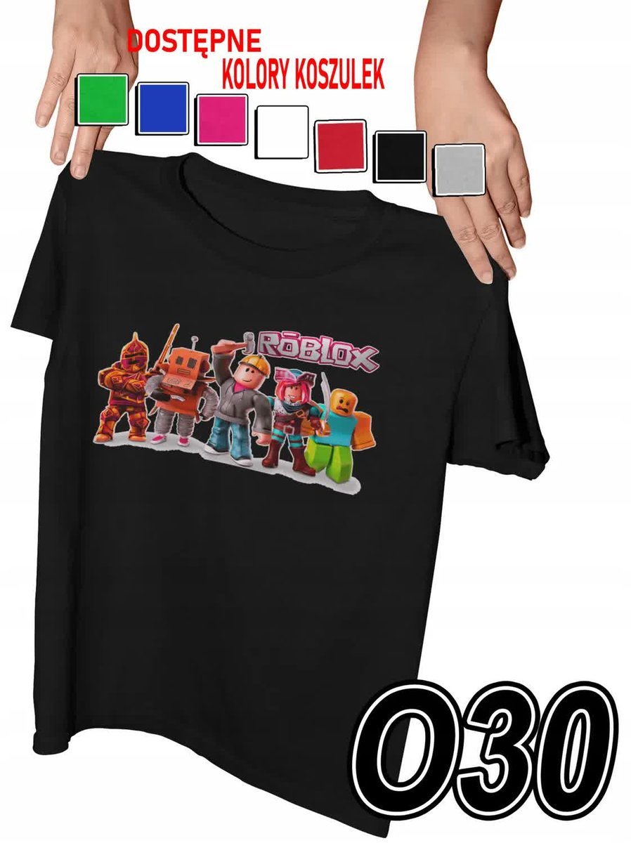 Koszulka Dziecięca Z Nadrukiem Znane Gry Roblox Ludziki Różne - M 134-140