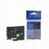 Papier do drukarek - Taśma zamiennik Brother TZ-334 / TZe-334, 12mm x 8m, złoty druk / biały podkład - miniaturka - grafika 1