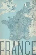 Plakaty - Plakat NICE WALL France, vintage, mapa 61x91,5 cm - miniaturka - grafika 1