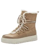 Kozaki damskie - Marco Tozzi Damskie buty Bootie Laced 2-26295-43, modne kozaki, taupe Comb, 39 EU, Taupe Comb, 39 EU - miniaturka - grafika 1