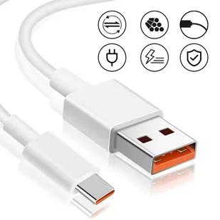 Kabel Xiaomi oryginalny USB - USB-C typ C mocny szybki 120W PD 6A 1M przewód Biały - Kable - miniaturka - grafika 2