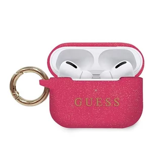 GUESS Etui GUESS Silicone do Apple AirPods Pro Fuksja GUACAPSILGLFU - Pudełka i akcesoria na płyty CD - miniaturka - grafika 1