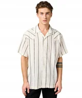Koszule męskie - Koszula Wrangler SS W RESORT SHIRT 112362750 Natural Stripe XL - miniaturka - grafika 1