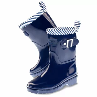 Kalosze dziecięce z klamrą granatowe Rain Way rozmiar 30 - Kalosze damskie Kalosze dziecięce z klamrą granatowe Rain Way rozmiar 30 - Kalosze damskie - miniaturka - grafika 1