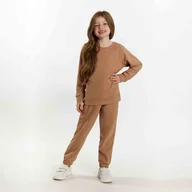 Moda i Uroda OUTLET - Komplet dresowy dziewczęcy, camel, Tup Tup, 104 - miniaturka - grafika 1