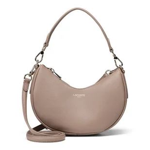 Lacoste Core Essentials Champs Elysees Torba na ramię S Skórzany 24 cm szary - Torebki damskie - miniaturka - grafika 1