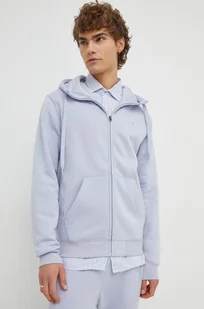 G-Star Raw bluza męska kolor niebieski z kapturem gładka - Bluzy męskie - miniaturka - grafika 1