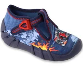 Buty dla chłopców - Kapcie dziecięce Befado 110P511 chłopięce domowe do przedszkola zapinki -25 - miniaturka - grafika 1