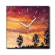 Zegary - Zegar canvas wiszący nowoczesny 30x30 Drzewa niebo, Coloray - miniaturka - grafika 1
