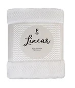 Koce - Koc Linear nowoczesny modern 150x200 biały - miniaturka - grafika 1