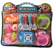 Zabawki AGD - AKCESORIA DO GOTOWANIA MINI KUCHNIA ZESTAW KUCHENNY DLA DZIECI - miniaturka - grafika 1