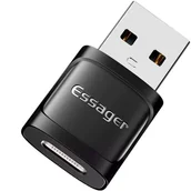 Adaptery i przejściówki - Adapter Essager OTG USB 3.0 USB-A męski do USB-C żeński czarny - miniaturka - grafika 1