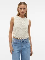 Bluzki damskie - Vero Moda Bluzka Bali 10302924 Écru Regular Fit - miniaturka - grafika 1