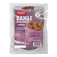 Bułki - Naura Bajgle bezglutenowe z makiem 190 g - żywność - miniaturka - grafika 1