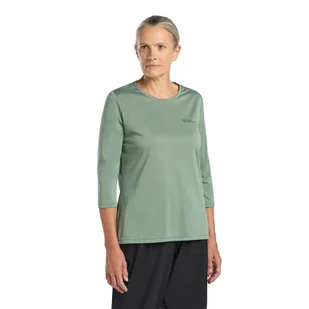 Damska koszulka sportowa Jack Wolfskin CROSSTRAIL 3/4 T W eucalyptus - XS - Koszulki sportowe damskie - miniaturka - grafika 1