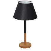 Lampy stojące - Luminex Table lamps 3754 Lampa stołowa lampka 1x60W E27 czarny/naturalny/biały - miniaturka - grafika 1