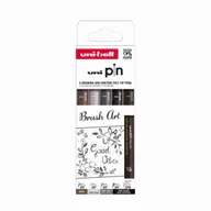 Cienkopisy - Cienkopis kreślarski PIN 200 Brush Art różne kolory i końcówki 5szt. - UNI - miniaturka - grafika 1