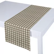 Obrusy i serwetki - Dekoria pl pl Bieżnik prostokątny beżowo biała kratka 1,5x1,5cm) 40 × 130 cm Quadro 410-136-06 - miniaturka - grafika 1