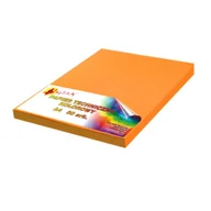 Szkolne artykuły papiernicze - Papier techniczny A4 160g pomarańczowy v4 50 arkuszy - miniaturka - grafika 1