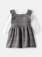 Spodenki dla niemowląt - OshKosh 2-częściowy zestaw w kolorze szaro-białym - miniaturka - grafika 1