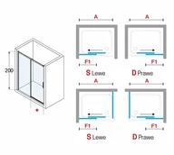 Ścianki i drzwi prysznicowe - Novellini Kuadra 2.0 2PH Drzwi przesuwne 137-141x200 cm lewe K22PH137S-1K - miniaturka - grafika 1