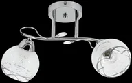 Lampy sufitowe - ELEM Lampa z witrażowym kloszem i kryształkami 2982/2 8C z serii OLIVIER - miniaturka - grafika 1