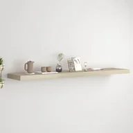 Półki do salonu - vidaXL vidaXL Półka ścienna, kolor dębowy, 120x23,5x3,8 cm, MDF - miniaturka - grafika 1