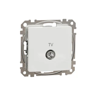 Schneider Gniazdo antenowe TV przelotowe (10dB) SEDNA Design & Elements biały - Gniazdka elektryczne - miniaturka - grafika 1