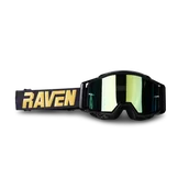 Gogle i okulary motocyklowe - Gogle Cross Raven Sniper Czarny/Złoty - miniaturka - grafika 1