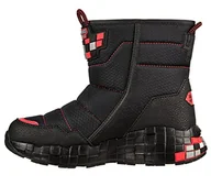 Botki damskie - Skechers 402198L BKRD botki, czarne tekstylne/syntetyczne/czerwone i srebrne wykończenie, 3 UK - miniaturka - grafika 1