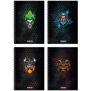 Herlitz Game Avatars Kołozeszyt Brulion A5 Kratka MIX 100 Kartek 1 Sztuka - Zeszyty szkolne - miniaturka - grafika 1
