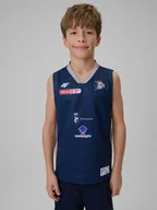Koszulki dla chłopców - 4F Koszulka meczowa replika wyjazdowa z sezonu 2025/26 dziecięca 4F x Dziki Warszawa - granatowa 146/152 (10-12 lat) - miniaturka - grafika 1