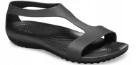 Klapki i japonki damskie - Sandały Damskie Crocs Serena Klapki Czarne R.38,5 - miniaturka - grafika 1