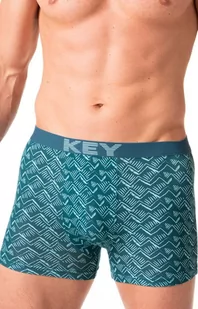 Key wygodne bokserki w rytmiczny morski wzór zielone, Kolor zielony-wzór, Rozmiar L, Key - Intymna - Majtki męskie - miniaturka - grafika 1