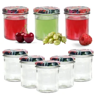 Słoik szklany słoiki na przetwory dżem miód mięsiwo zupki kremy 350ml fi82 - Pojemniki kuchenne - miniaturka - grafika 1