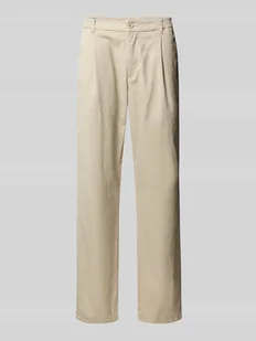 Spodnie o kroju tapered fit z zakładkami w pasie model ‘ADHANN’ - Spodnie męskie - miniaturka - grafika 1