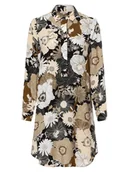 Sukienki - Apriori - Sukienka damska, beżowy|czarny|wielokolorowy - miniaturka - grafika 1